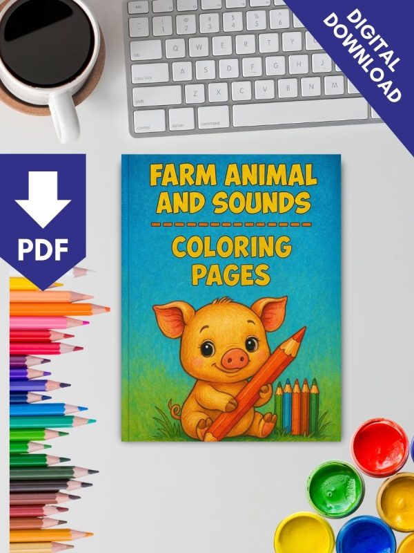 Farm Animal and Sounds Coloring Pages – Bild 2