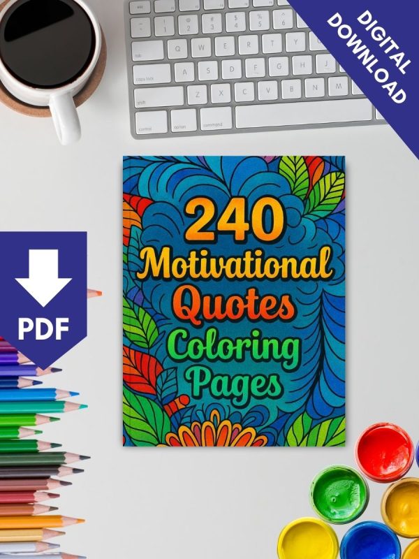 240 Motivational Quotes - Coloring Pages – Bild 2