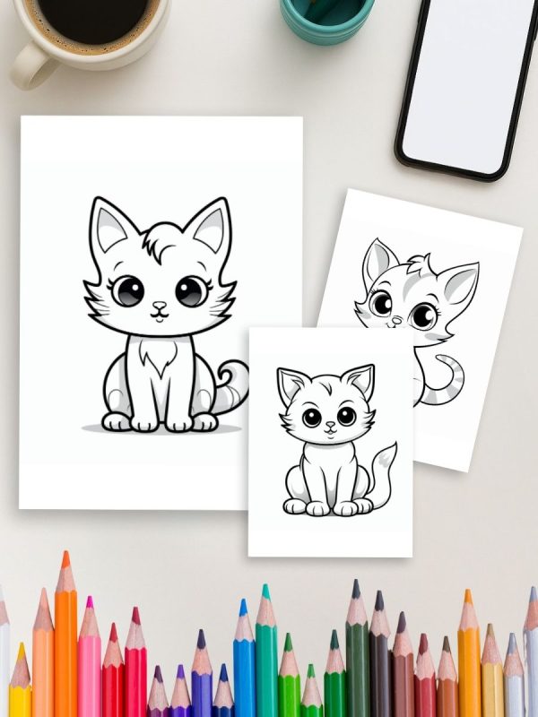 Kitten's Adventures - 21 Cat Coloring Pages – Bild 4