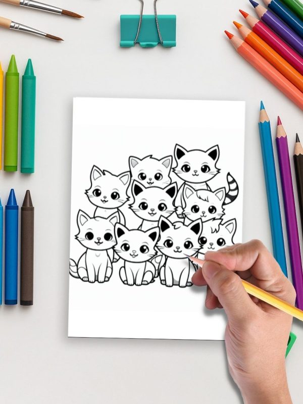 Kitten's Adventures - 21 Cat Coloring Pages – Bild 5