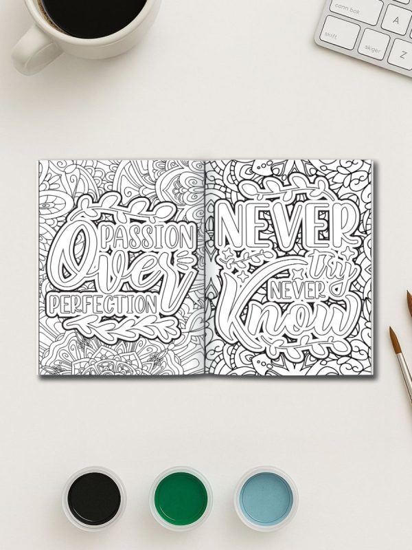 Motivational Magic – 1325 Quote Coloring Page Mega Bundle – Bild 3