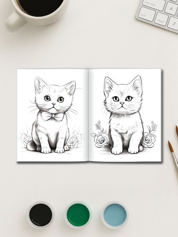 Whisker World – 105 Cat Coloring Pages – Bild 3