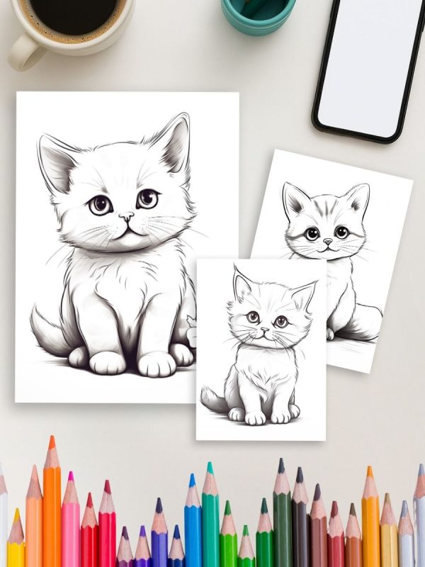 Whisker World – 105 Cat Coloring Pages – Bild 4
