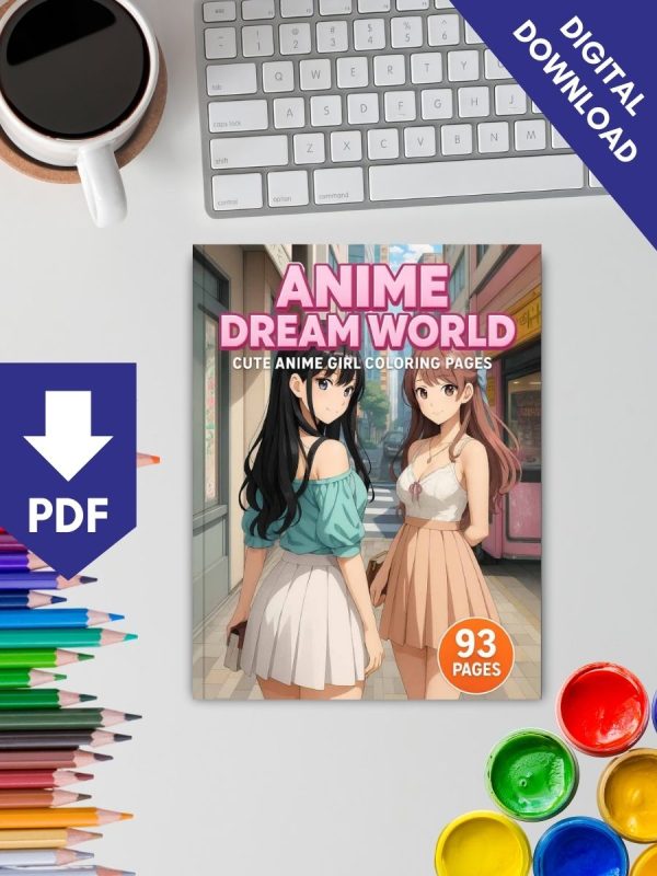 Anime Dream World – 93 Cute Anime Girl Coloring Pages – Bild 2