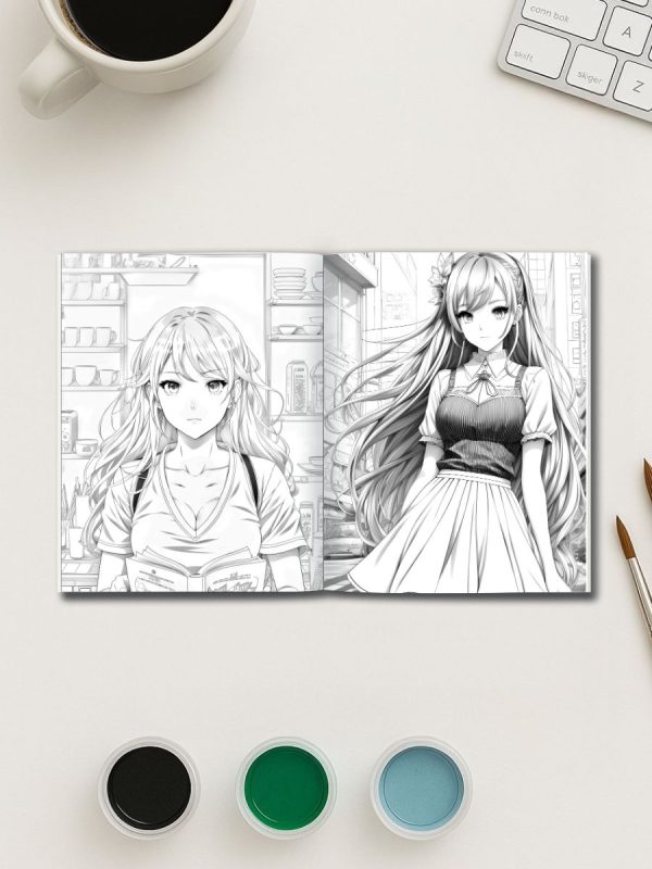 Anime Dream World – 93 Cute Anime Girl Coloring Pages – Bild 3
