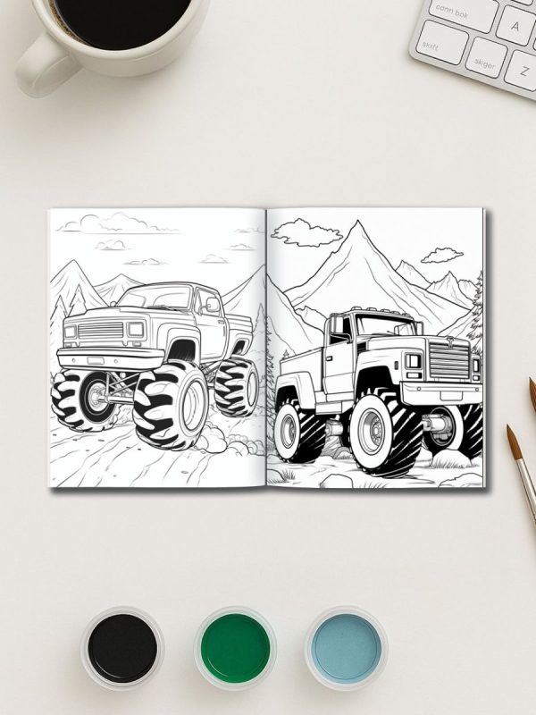 Truck Power – 120 Monster Truck Coloring Pages – Bild 3