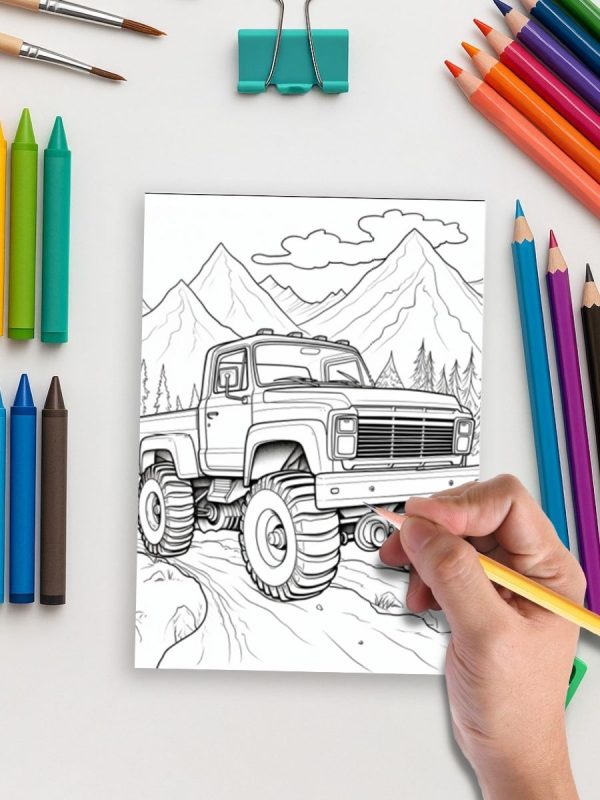 Truck Power – 120 Monster Truck Coloring Pages – Bild 5