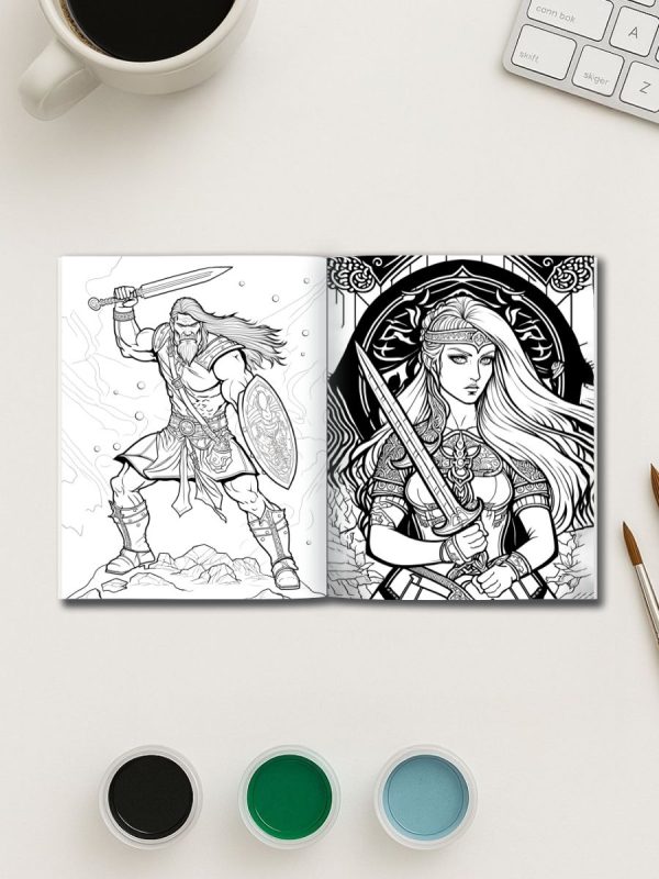 Norse Legends – 17 Viking Coloring Pages – Bild 3