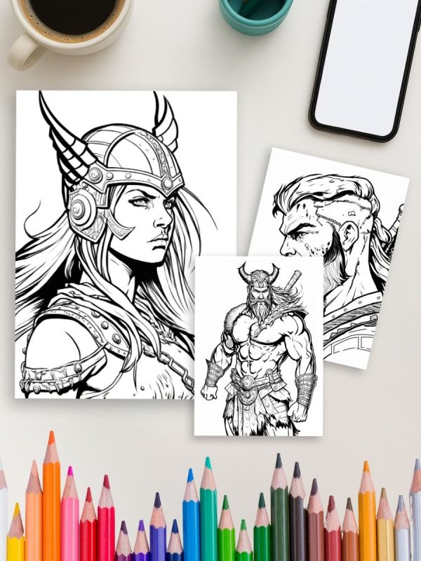 Norse Legends – 17 Viking Coloring Pages – Bild 4