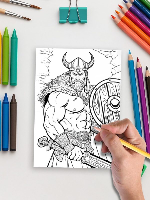 Norse Legends – 17 Viking Coloring Pages – Bild 5