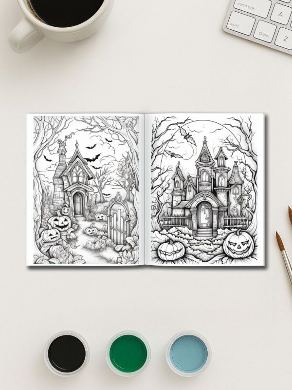Haunted Manor – 45 Spooky Halloween House Pages – Bild 3