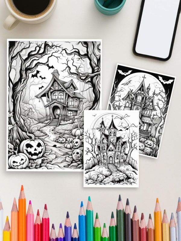 Haunted Manor – 45 Spooky Halloween House Pages – Bild 4