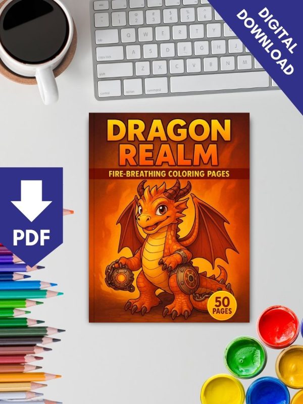 Dragon Realm – 50 Fire-Breathing Coloring Pages – Bild 2