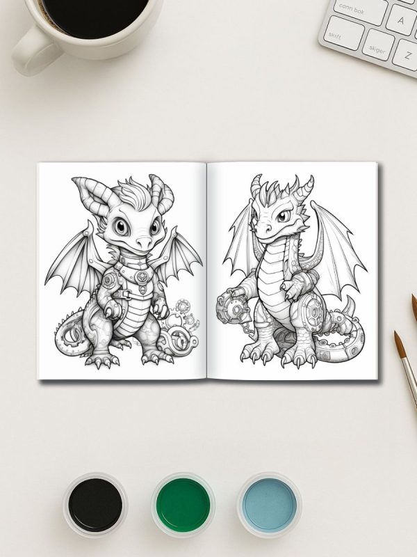 Dragon Realm – 50 Fire-Breathing Coloring Pages – Bild 3