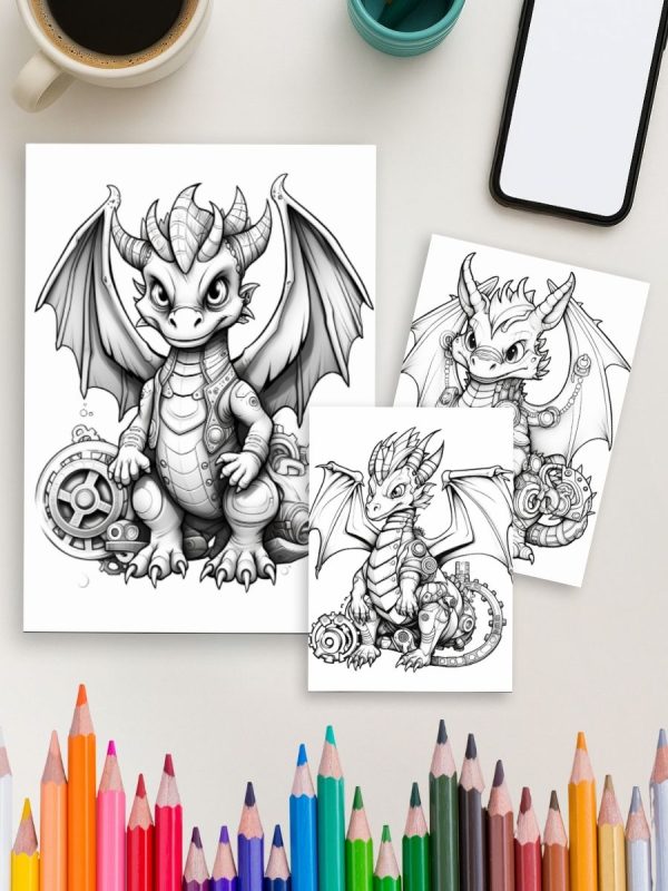 Dragon Realm – 50 Fire-Breathing Coloring Pages – Bild 4