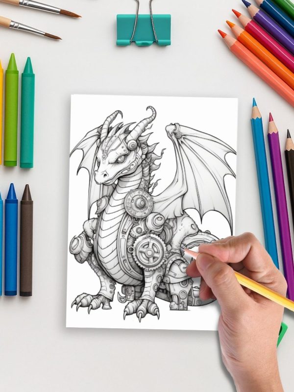 Dragon Realm – 50 Fire-Breathing Coloring Pages – Bild 5