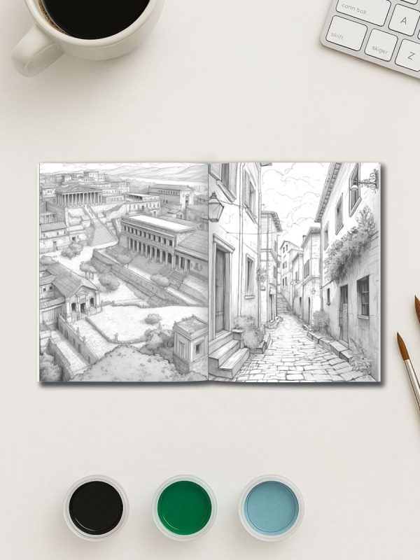 Built to Inspire – 1100+ Architectural Coloring Page Mega Bundle – Bild 3
