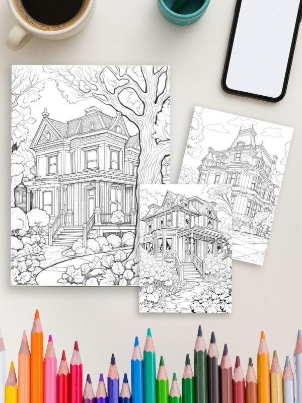 Built to Inspire – 1100+ Architectural Coloring Page Mega Bundle – Bild 4