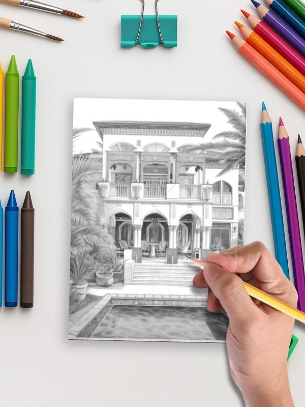 Built to Inspire – 1100+ Architectural Coloring Page Mega Bundle – Bild 5