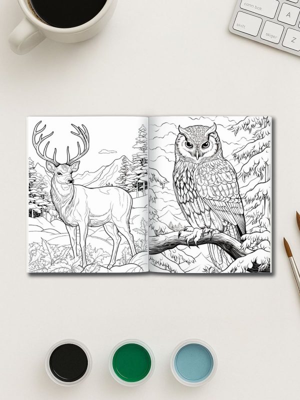 Winter Whiskers – 130 Winter Animal Coloring Pages – Bild 3