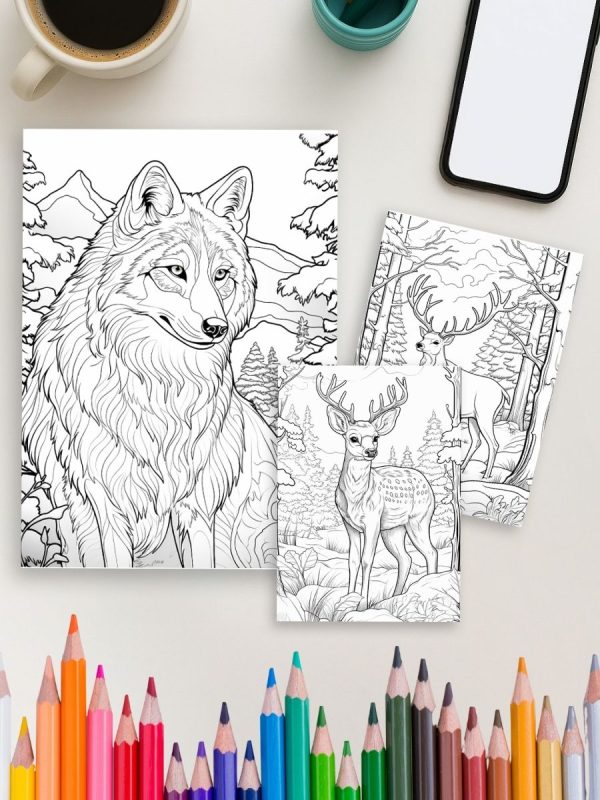 Winter Whiskers – 130 Winter Animal Coloring Pages – Bild 4