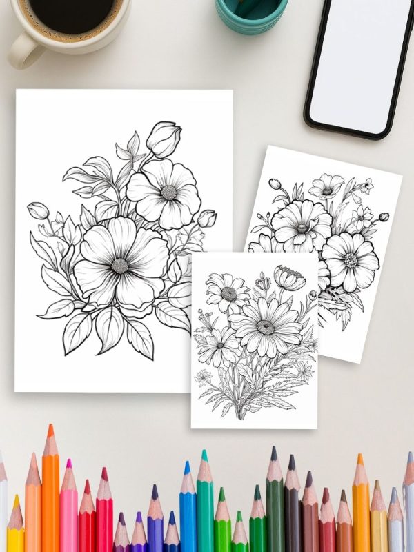 Wild Bloom – 230 Wild Flower Coloring Pages – Bild 4