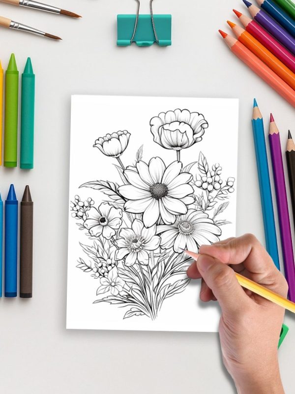 Wild Bloom – 230 Wild Flower Coloring Pages – Bild 5
