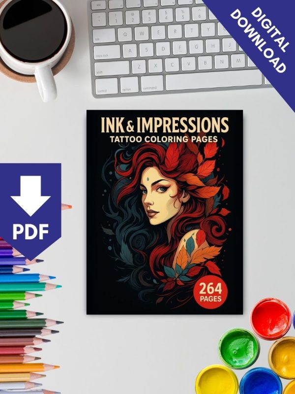 Ink & Impressions – 264 Tattoo Coloring Pages – Bild 2