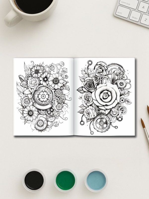 Steampunk Blooms – 253 Floral Mandala Designs – Bild 3