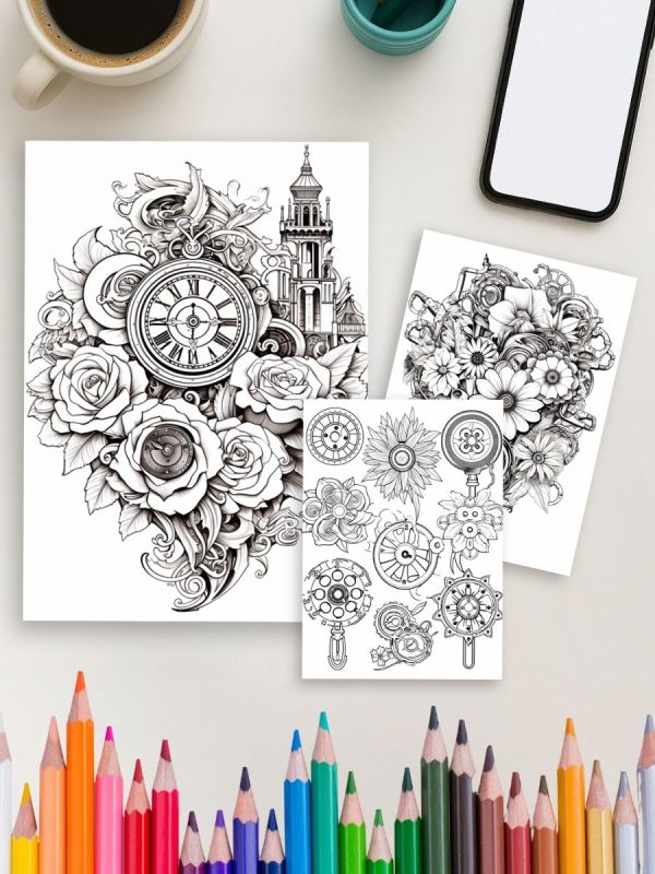 Steampunk Blooms – 253 Floral Mandala Designs – Bild 4