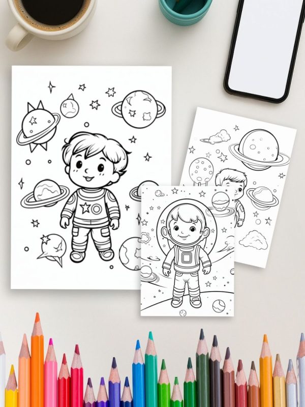 Cosmic Adventures – 155 Space Coloring Pages – Bild 4