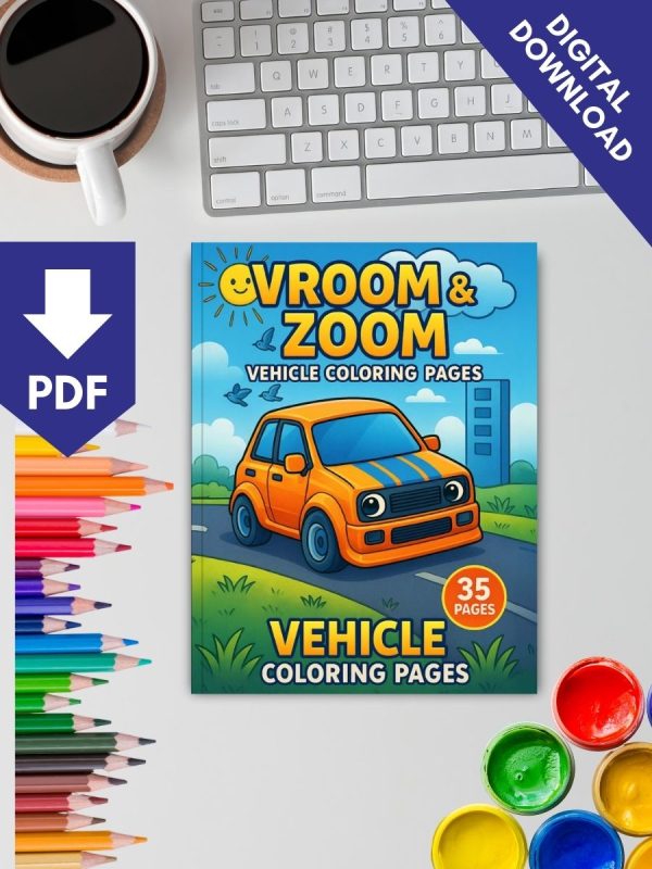 Vroom & Zoom – 35 Vehicle Coloring Pages – Bild 2