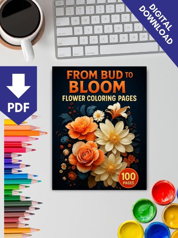 100 Flowers to Color – From Bud to Bloom – Bild 2