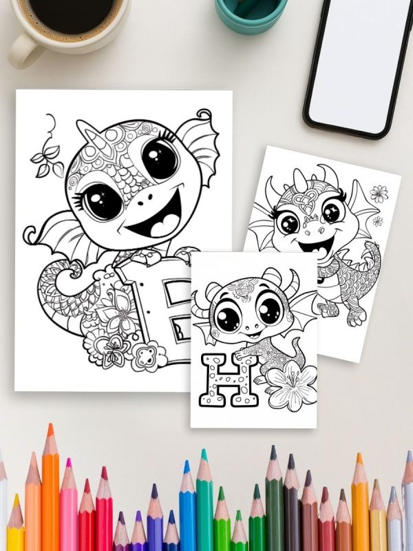 Dragon ABC – 36 Alphabet & Number Pages with Dragons – Bild 4