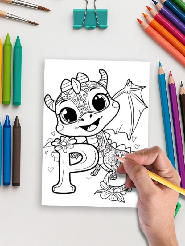 Dragon ABC – 36 Alphabet & Number Pages with Dragons – Bild 5