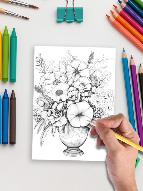 100 Flowers to Color – From Bud to Bloom – Bild 5