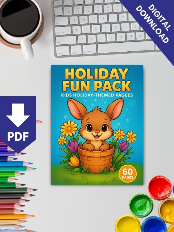 Holiday Fun Pack – 60 Kids Holiday-Themed Coloring Pages – Bild 2