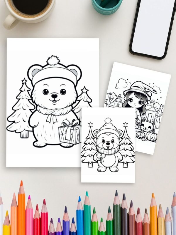 Holiday Fun Pack – 60 Kids Holiday-Themed Coloring Pages – Bild 4