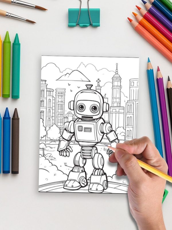 Mech World – 50 Fun Robot Coloring Pages – Bild 5