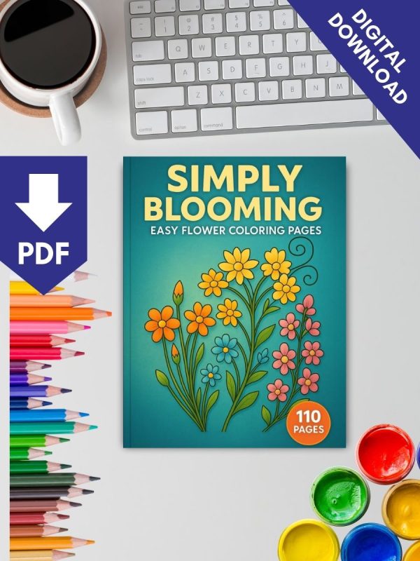 Simply Blooming – 110 Easy Flower Coloring Pages – Bild 2