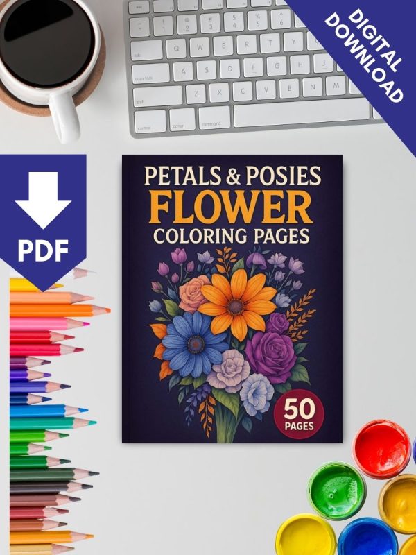 Petals & Posies – 50 Flower Coloring Pages – Bild 2