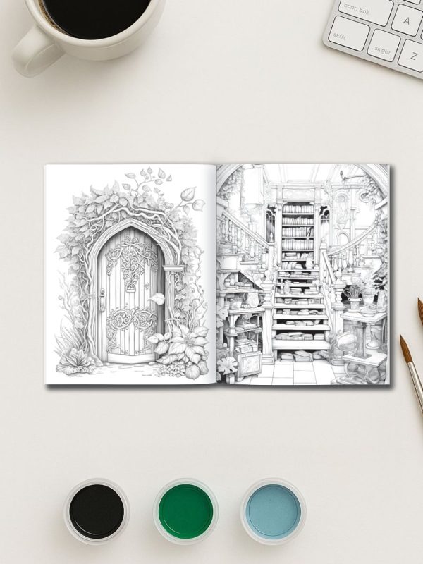 Gateways to Enchantment – 200 Fairy Portal Coloring Pages – Bild 3