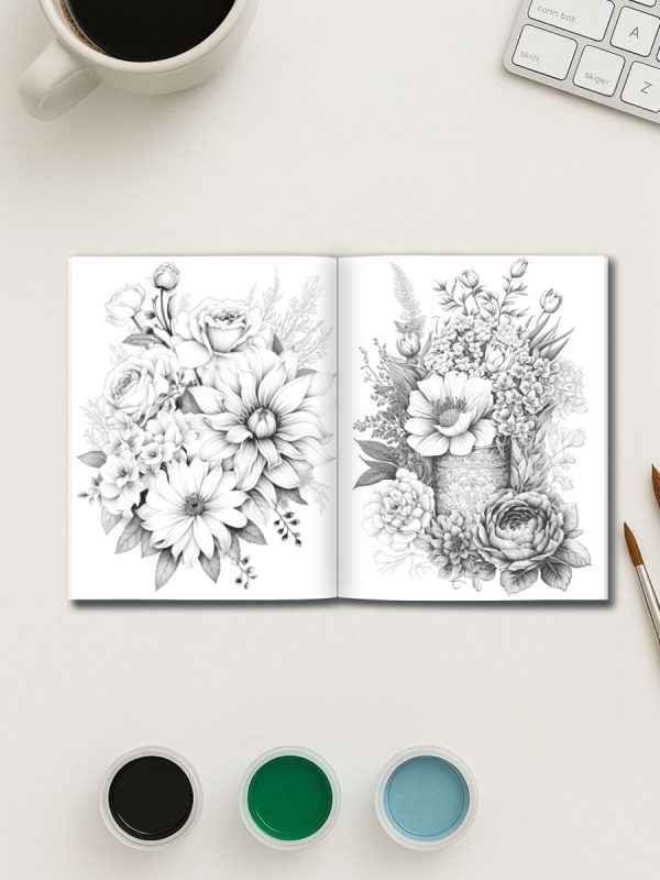 Petals & Posies – 50 Flower Coloring Pages – Bild 3
