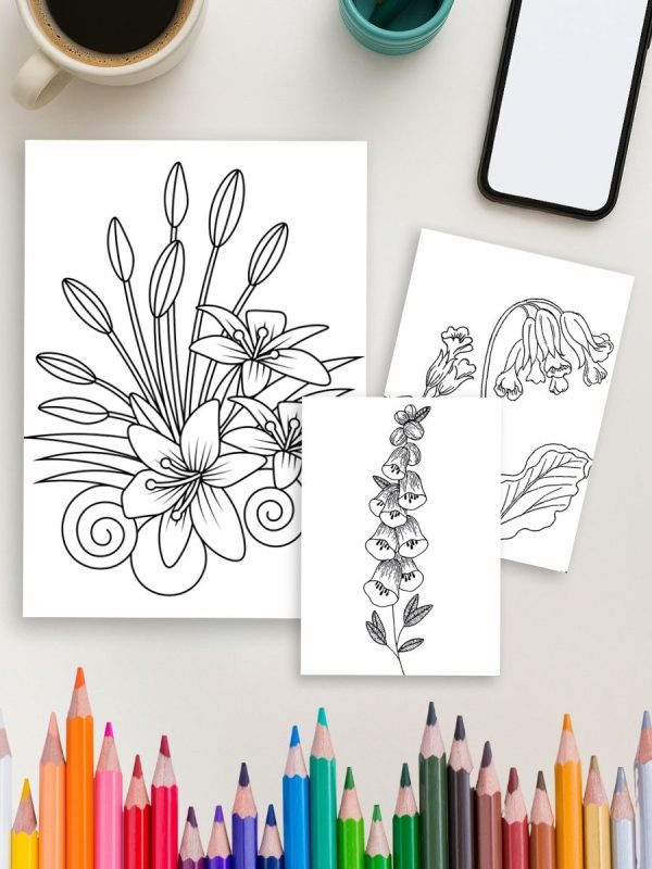Simply Blooming – 110 Easy Flower Coloring Pages – Bild 4