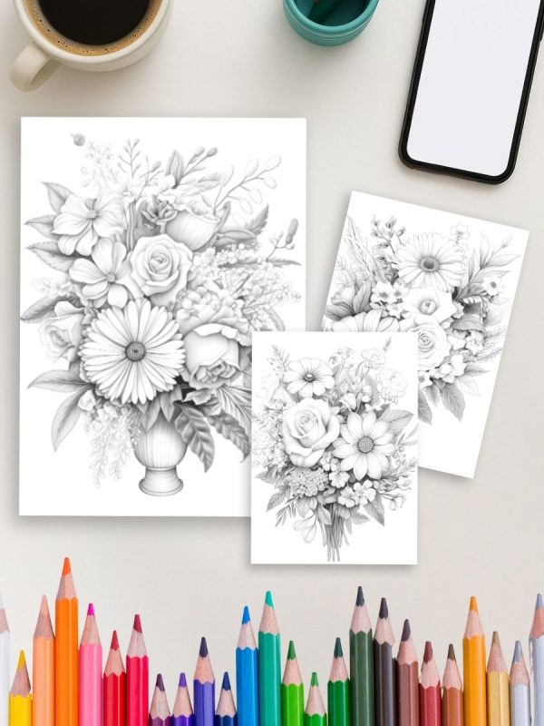 Petals & Posies – 50 Flower Coloring Pages – Bild 4