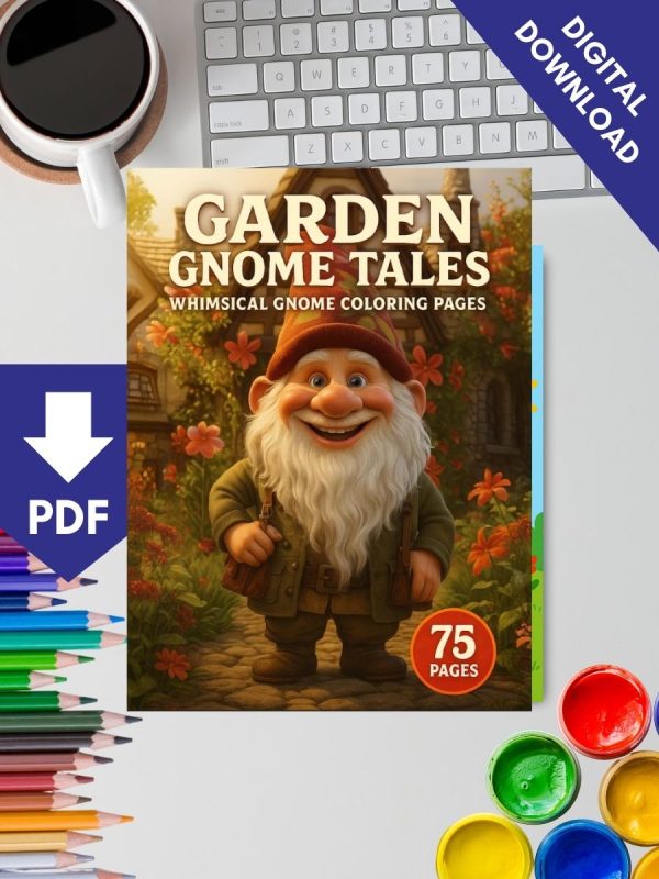 Garden Gnome Tales – 75 Whimsical Gnome Coloring Pages – Bild 2