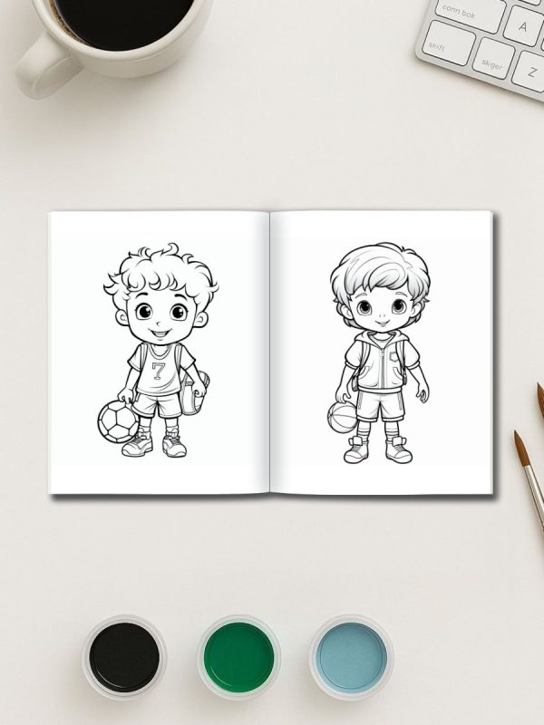 Game On! – 141 Sports & Activities Coloring Pages for Kids – Bild 3
