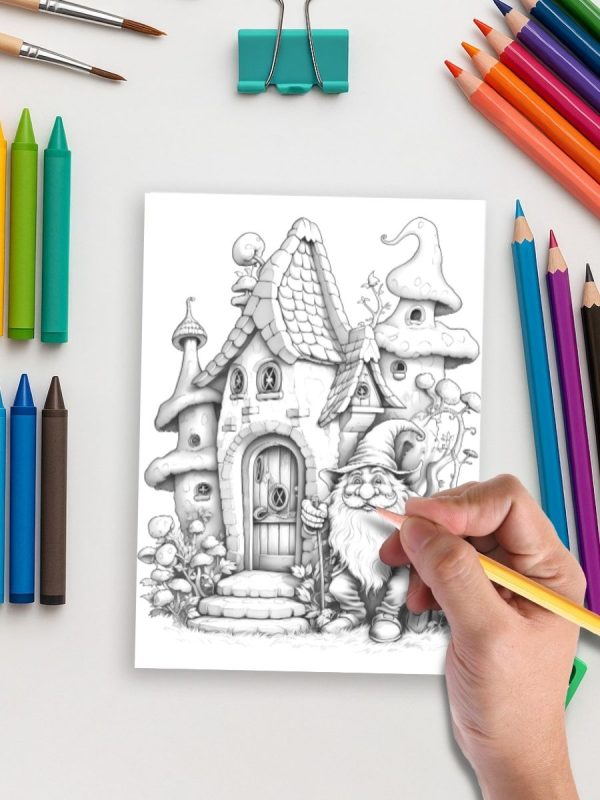 Garden Gnome Tales – 75 Whimsical Gnome Coloring Pages – Bild 5