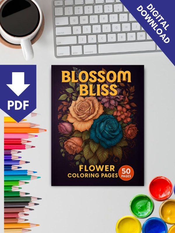 Blossom Bliss – 50 Flower Coloring Pages Vol. 2 – Bild 2