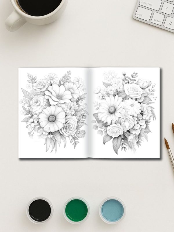 Blossom Bliss – 50 Flower Coloring Pages Vol. 2 – Bild 3